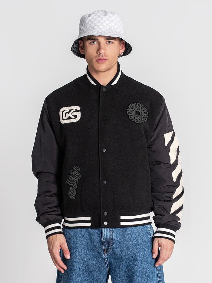 Bomber Gianni Kavanagh GKM006303 Black Patches Bomber Jacket - Imagen 1