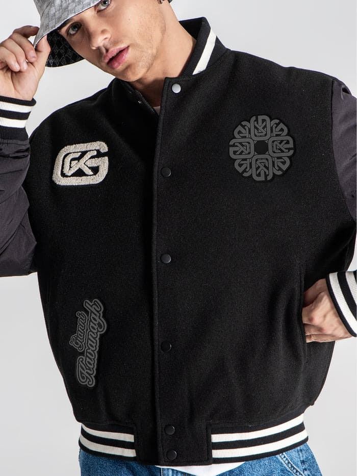 Bomber Gianni Kavanagh GKM006303 Black Patches Bomber Jacket - Imagen 4