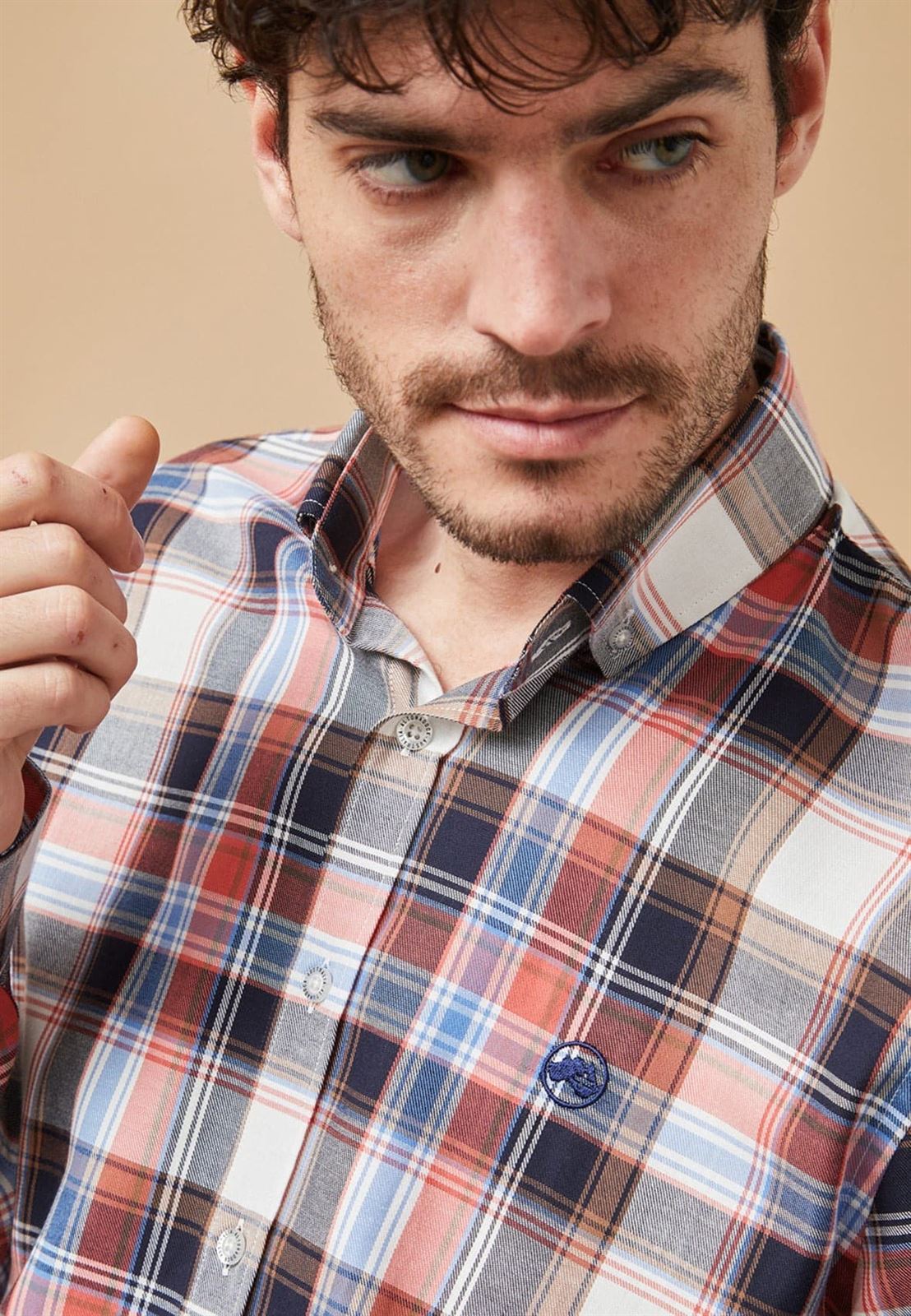 Camisa Altonadock 105303 azul/rojo - Imagen 3