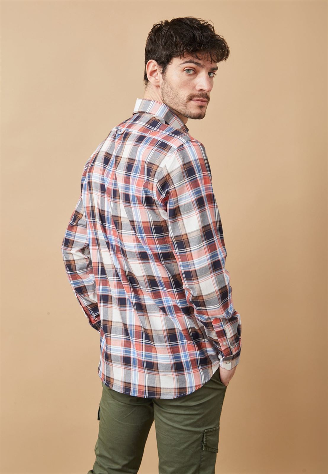 Camisa Altonadock 105303 azul/rojo - Imagen 4