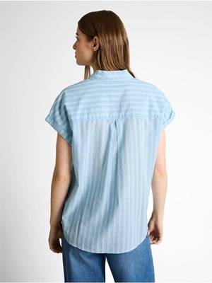 Camisa Tom Tailor Shortsleeve Cotton Blue 1050272 39863 - Imagen 2