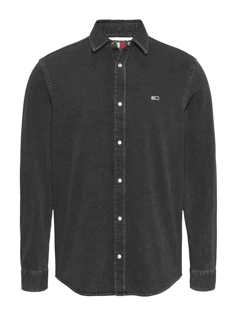 Camisa Vaquera Tommy Jeans Negra Fit Shirt Washed Black DM0DM21103 1BZ - Imagen 1