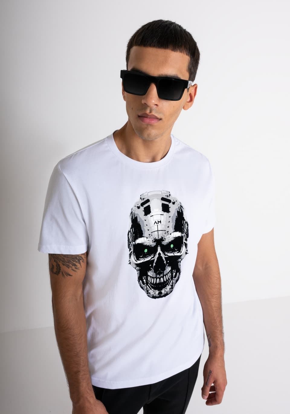 Camiseta Antony Morato MMKS02428 FA100144 1000 blanco - Imagen 3