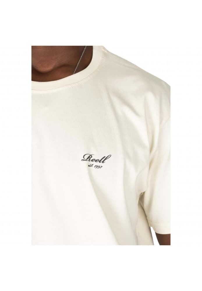 Camiseta Blanca Reel Staple Logo Snow White REEL - Imagen 1