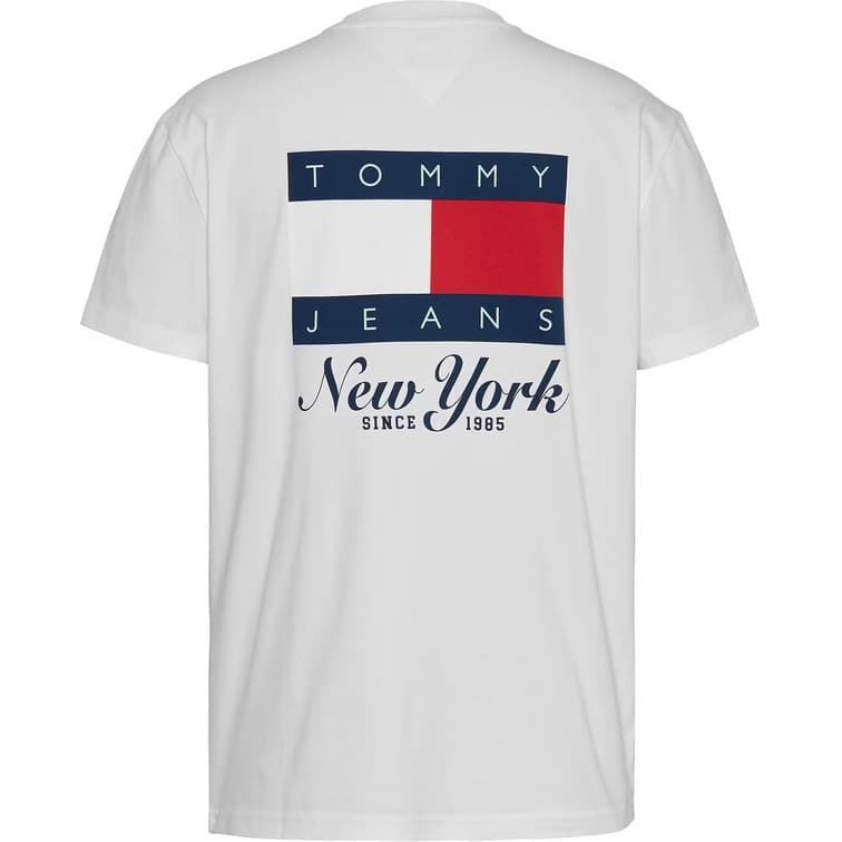 Camiseta Blanca Tommy Jeans Reg Heritage Flag - Imagen 2