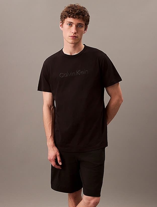 Camiseta Calvin Klein Crew Neck Black - Imagen 1