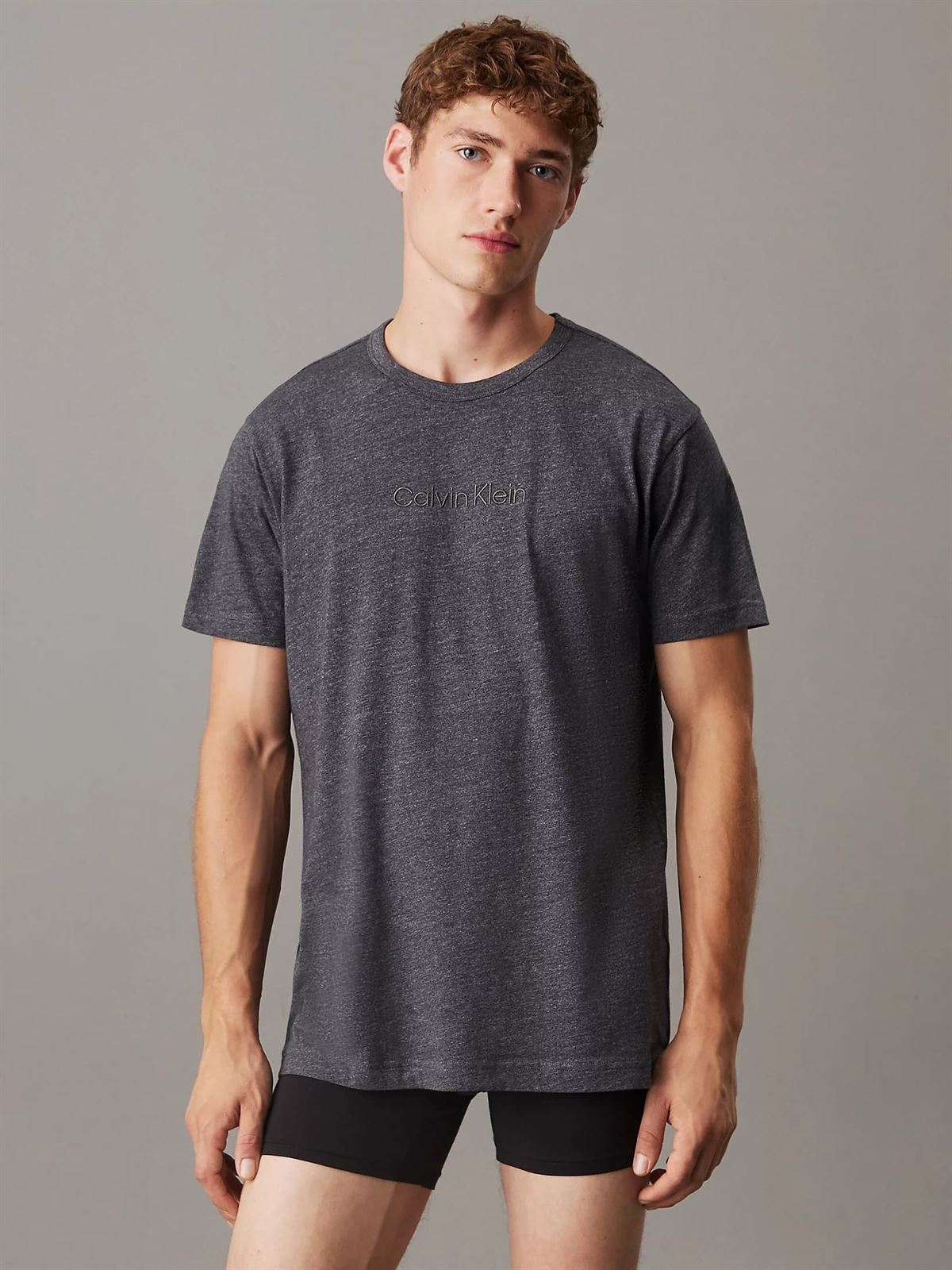 Camiseta Calvin Klein Crew Neck Dark Grey - Imagen 2