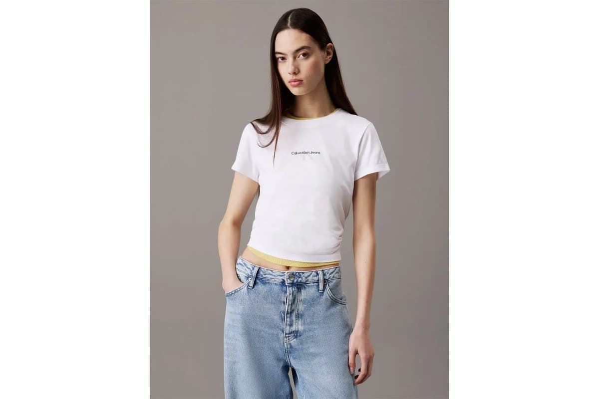 Camiseta Calvin Klein Jeans J20J225252 YAA brillant white - Imagen 1