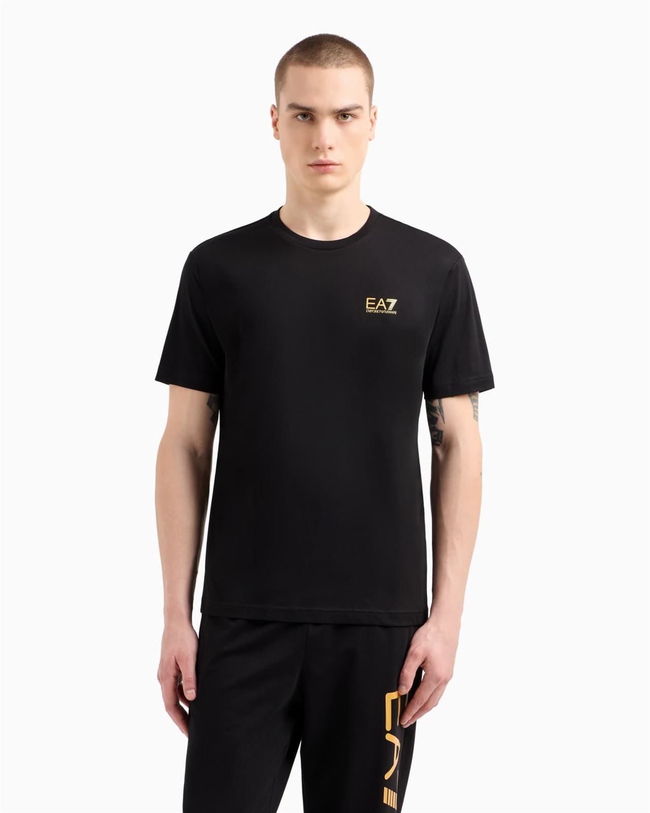 Camiseta EA7 Emporio Armani 7M000567 AF10375 MC004 black/gold - Imagen 4