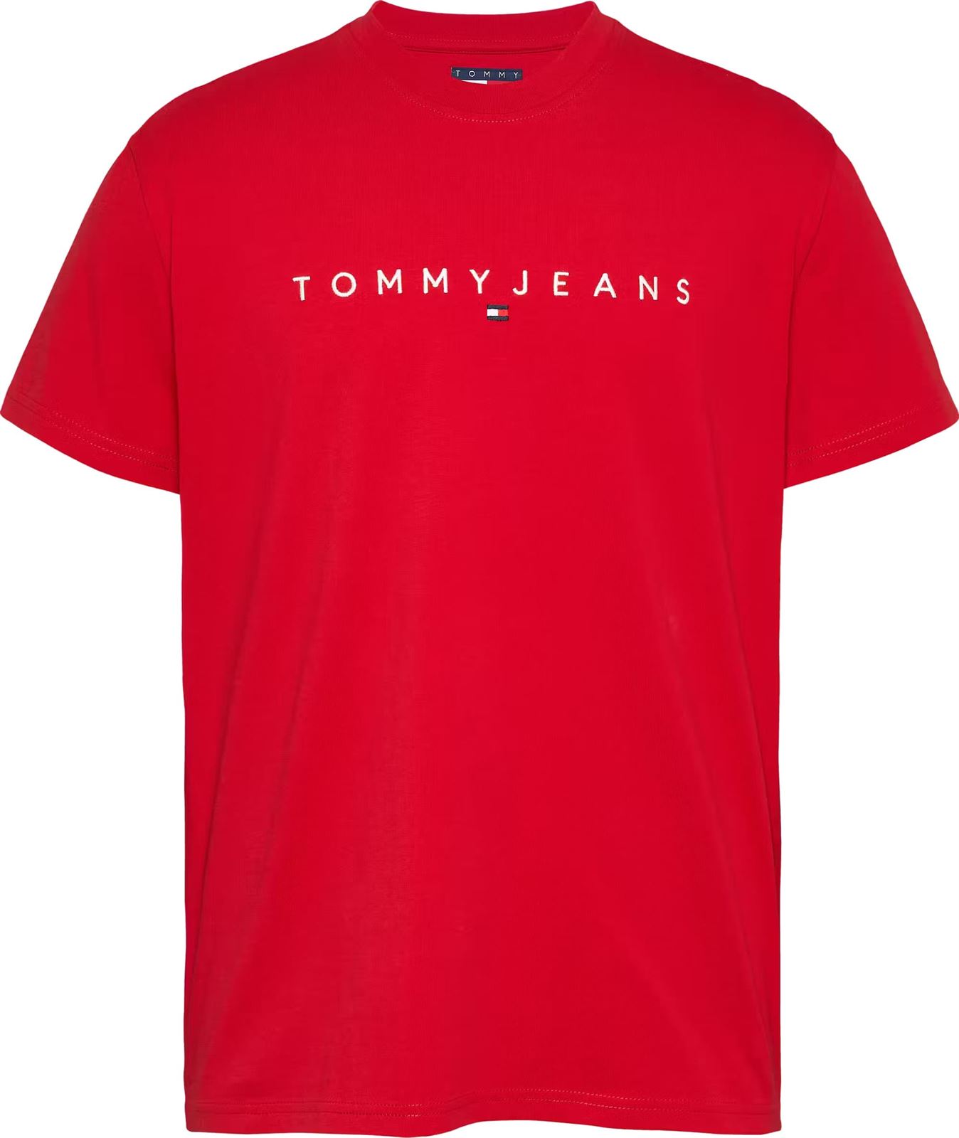 Camiseta Roja Tommy Jeans Regular Logo Tee Ext - Imagen 1