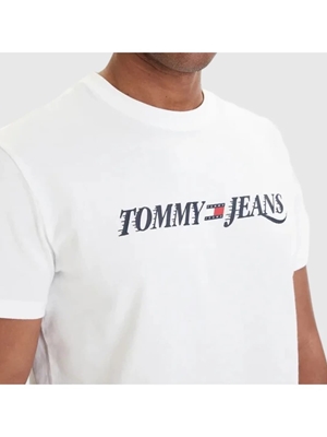 Camiseta TOMMY JEANS DM0DM22548 YBL ecru - Imagen 2