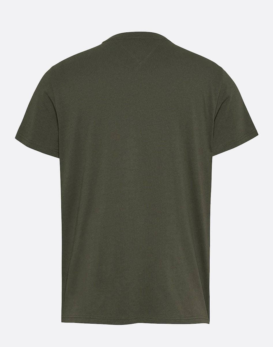 Camiseta Verde Tommy Jeans Tjm Slim ENtry Graphic Tee Ext Fatigue Green DM0DM20365 M12 - Imagen 2