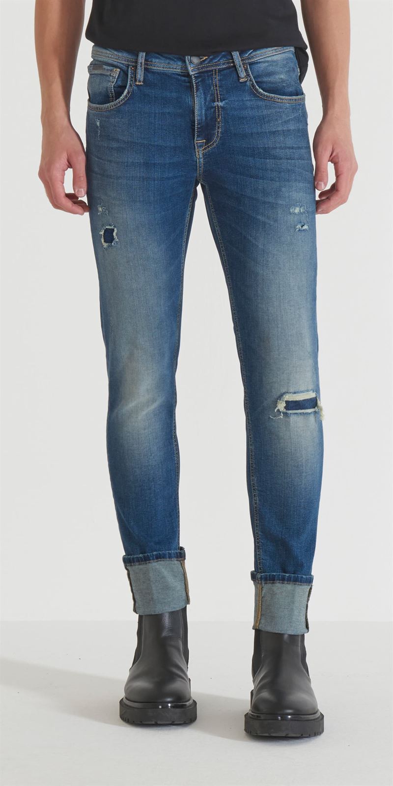 Jeans Antony Morato Paul Super Skinny Fit MMDT00243 FA750485 7010 (Blue Denim) - Imagen 1