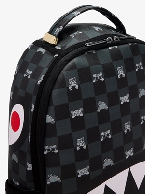 Mochila SPRAYGROUND 910B8872NSZ Gray Peeking Character Check Backpack - Imagen 2