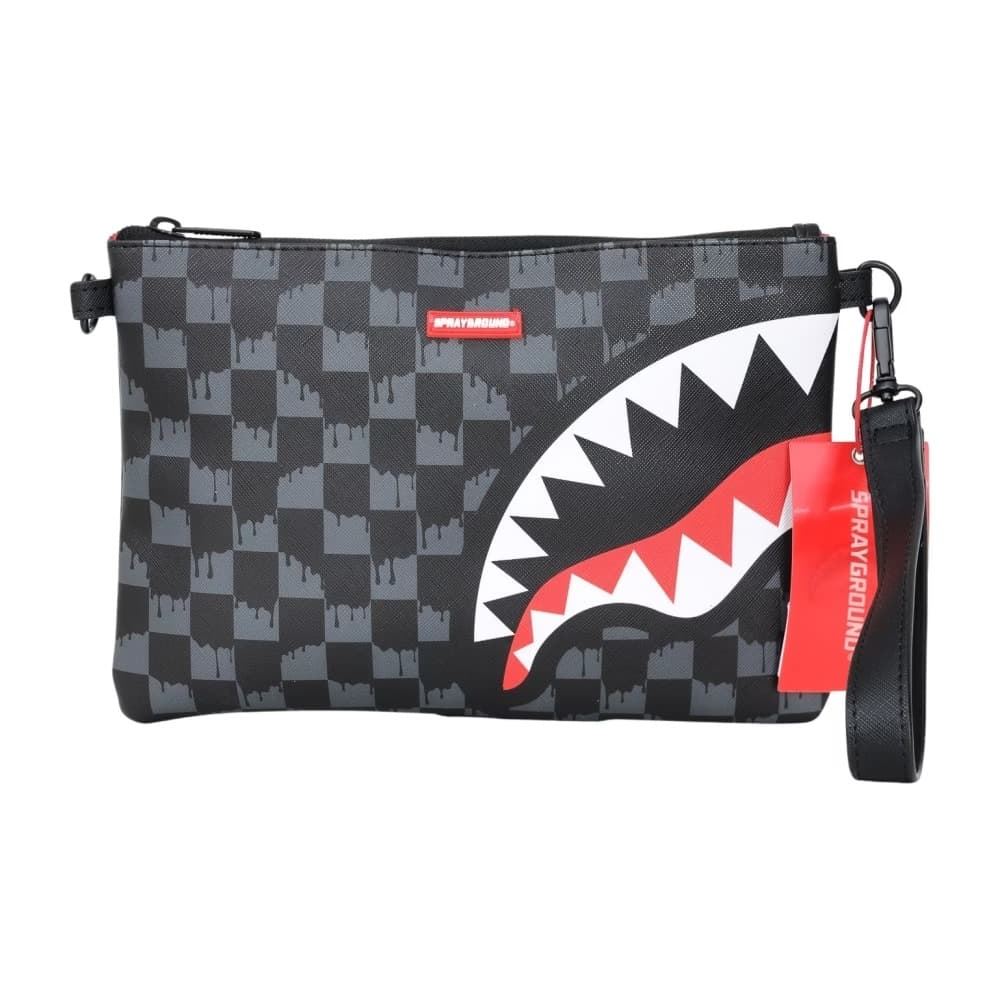 Neceser Sprayground Drip Check Shark Cross Clutch Strap - Imagen 1