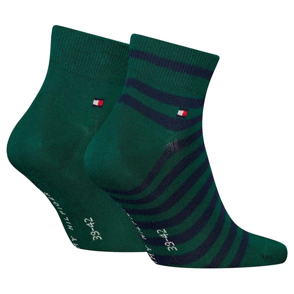 Pack 2 calcetines Tommy Hilfiger 701229851 002 dark green - Imagen 2