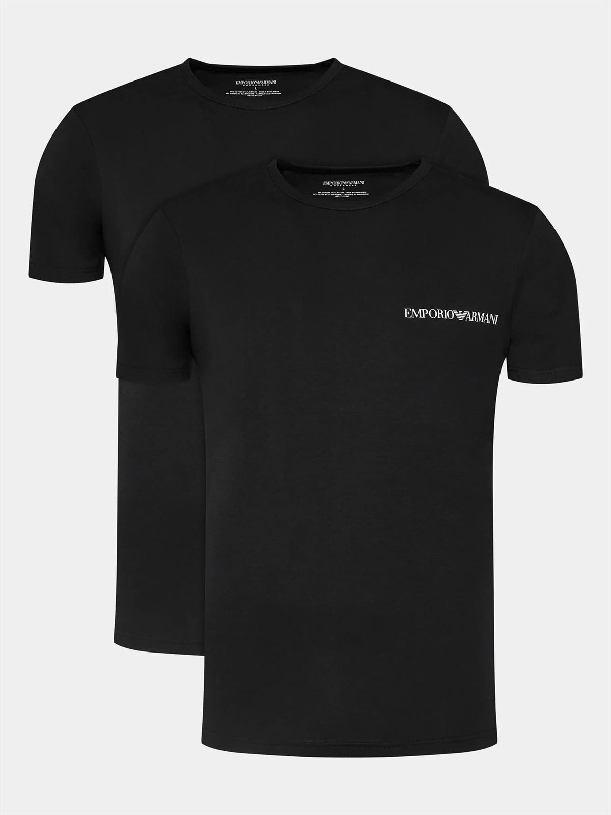 Pack 2 camisetas Emporio Armani 111267 4R717 07320 nero/nero - Imagen 1