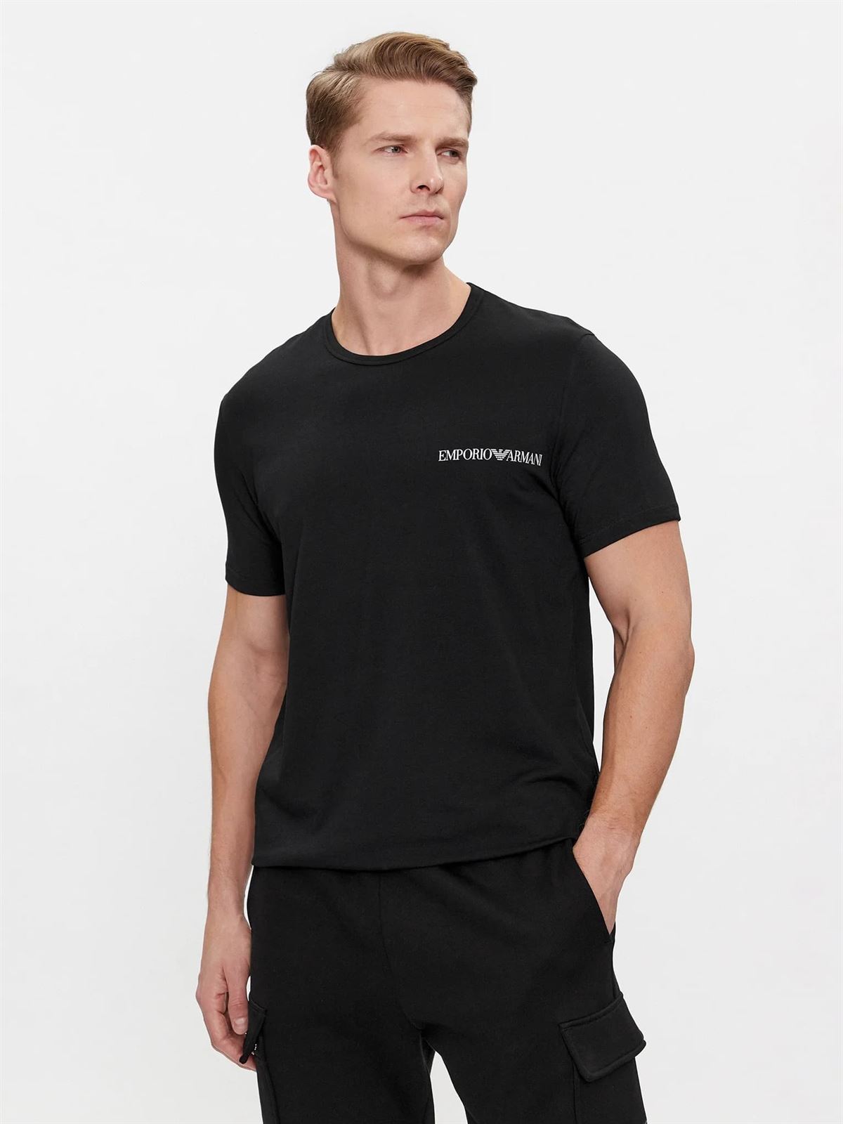 Pack 2 camisetas Emporio Armani 111267 4R717 07320 nero/nero - Imagen 2