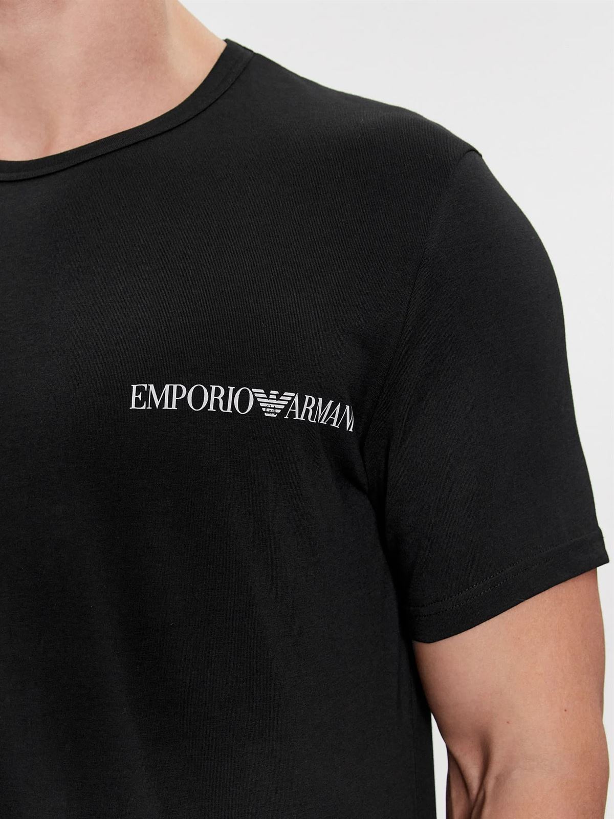 Pack 2 camisetas Emporio Armani 111267 4R717 07320 nero/nero - Imagen 4