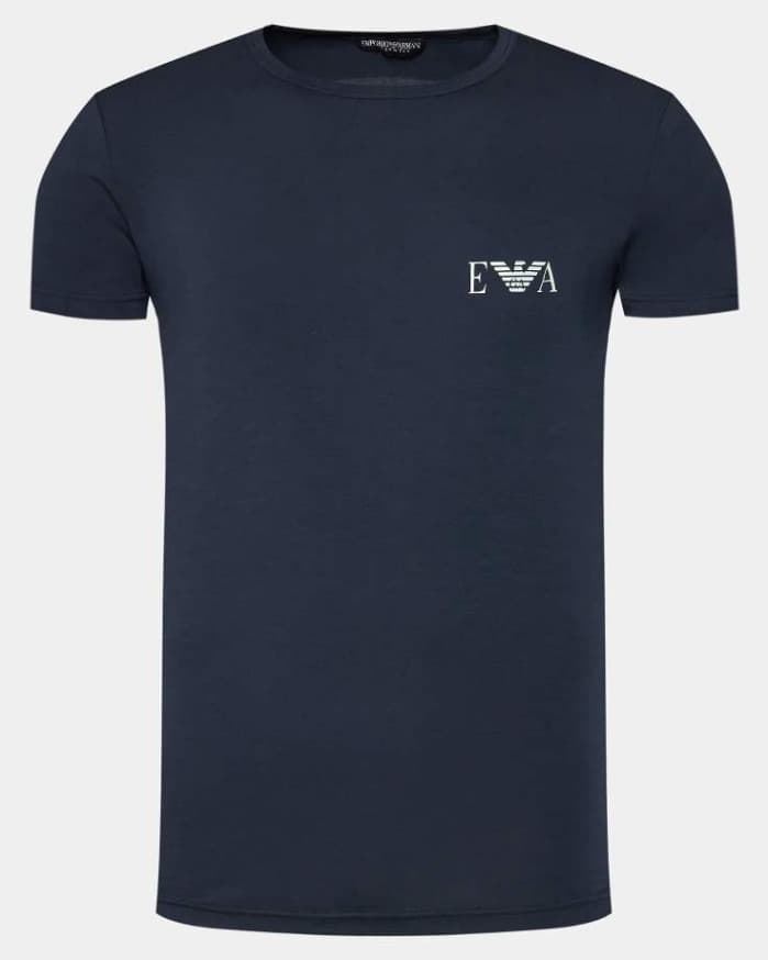 Pack 2 camisetas Emporio Armani 111670 4R715 23235 marine bianco - Imagen 3