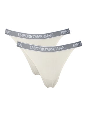 Pack 2 tangas EMPORIO ARMANI EW000405 AF19026 M0082 white/white - Imagen 1