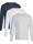 Pack 3 camiseta manga larga Tommy Hilfiger UM0UM03378 0UF greydenim/white - Imagen 1