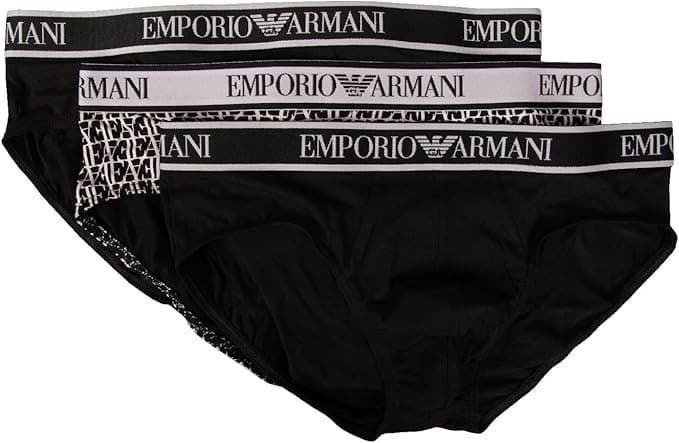 Pack 3 slips Emporio Armani 112132 4R717 35421 nero/nero/nero - Imagen 1