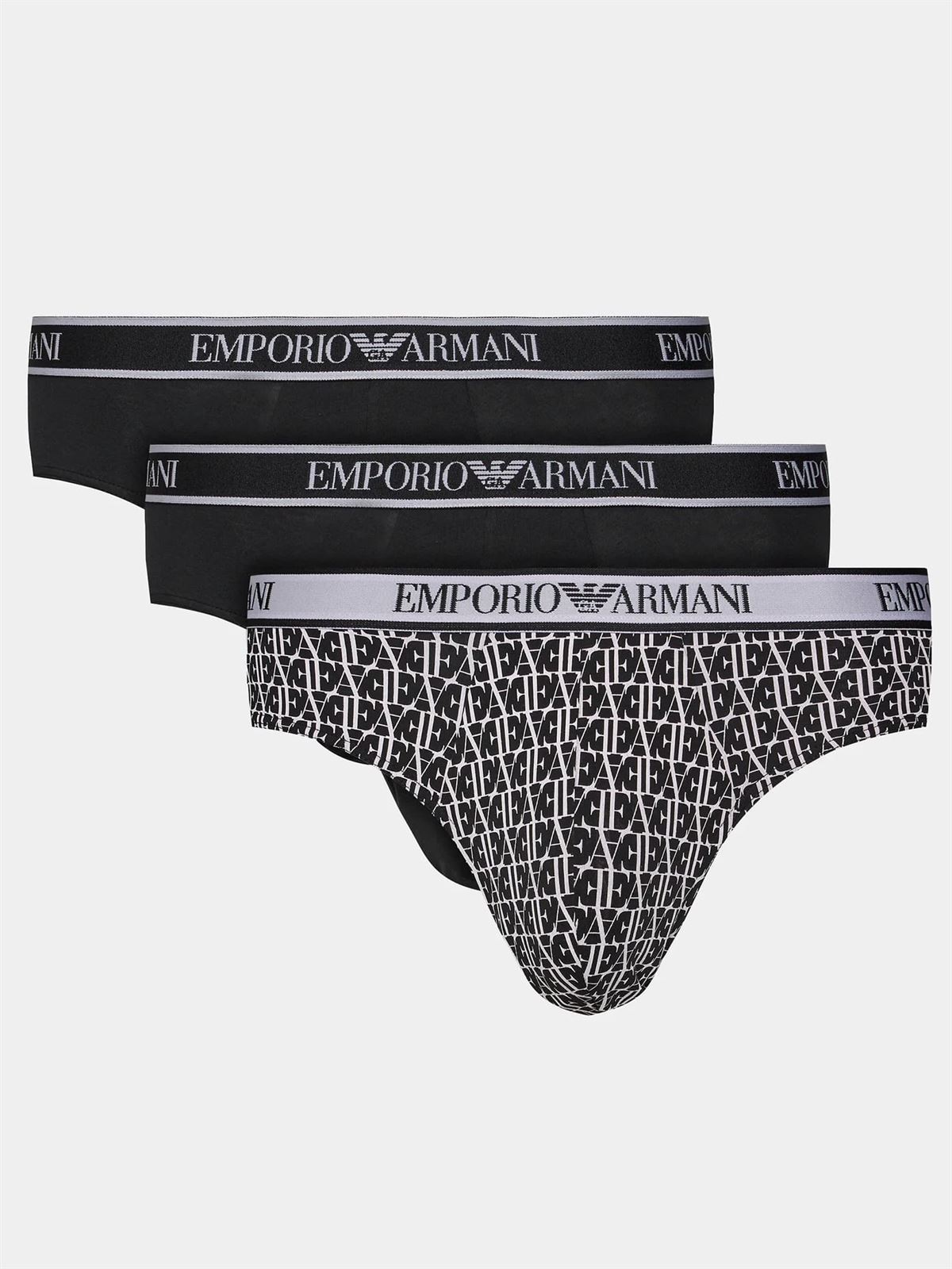 Pack 3 slips Emporio Armani 112132 4R717 35421 nero/nero/nero - Imagen 3