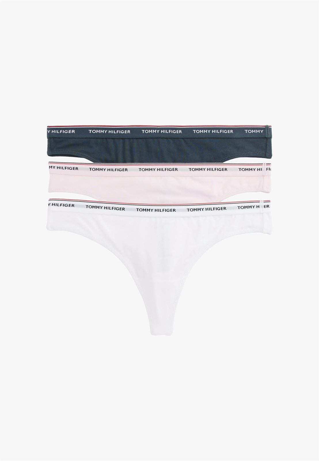 Pack 3 tangas Tommy Hilfiger UW0UW04894 0Y4 DENIM/PINK/WHITE - Imagen 1