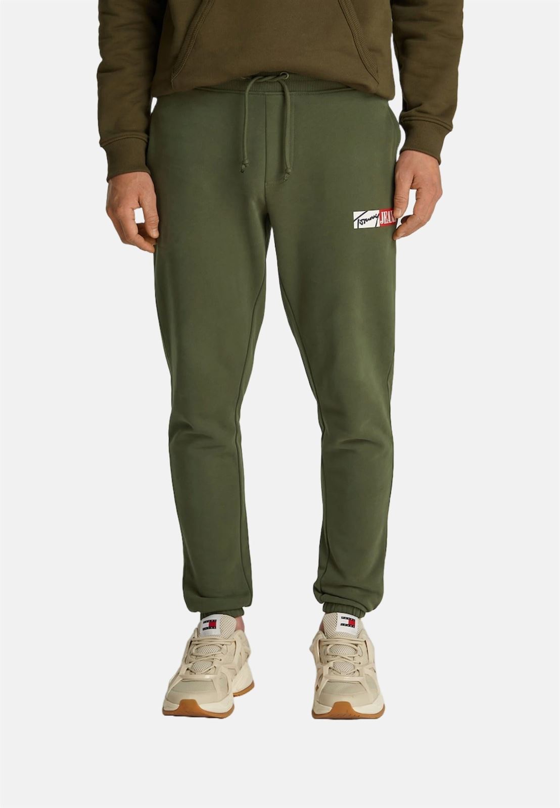 Pantalón Chándal Verde Tommy Jeans Tjm Slim Entry Sweatpant - Imagen 1