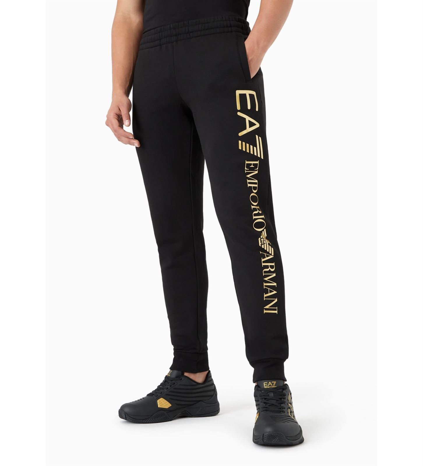 Pantalón EA7 Emporio Armani 7M000572 AF10377 MC004 black/gold - Imagen 1