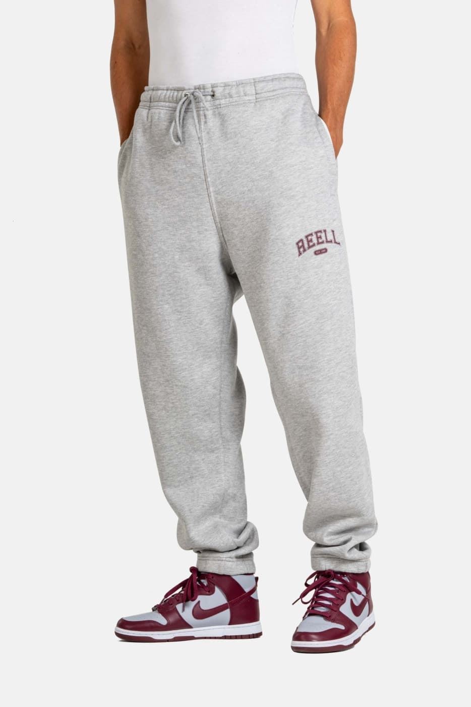 Pantalón Reell Team Sweatpant 2518 Jogging Gey Melange - Imagen 1