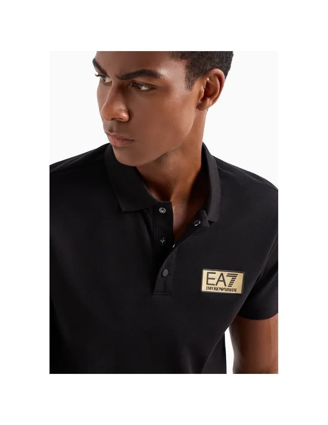 Polo Emporio Armani EA7 3DPF02 PJ5AZ 1200 negro - Imagen 2