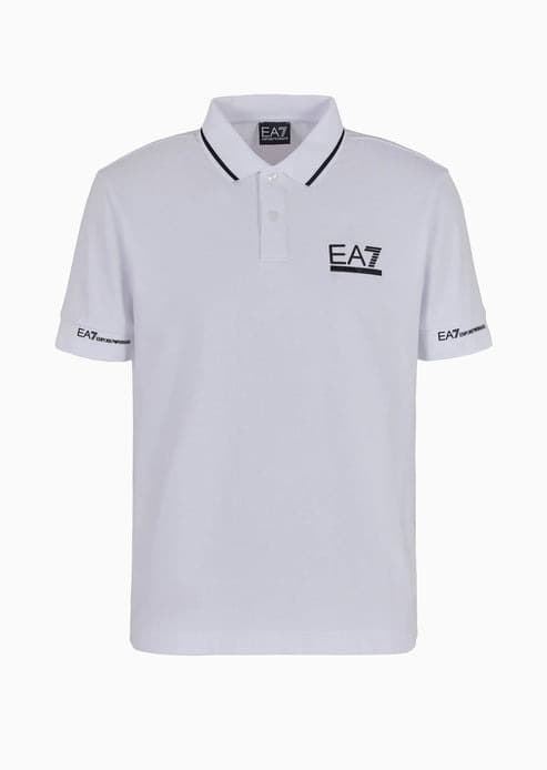 Polo Emporio Armani EA7 3DPF19 PJ04Z 1100 white - Imagen 1