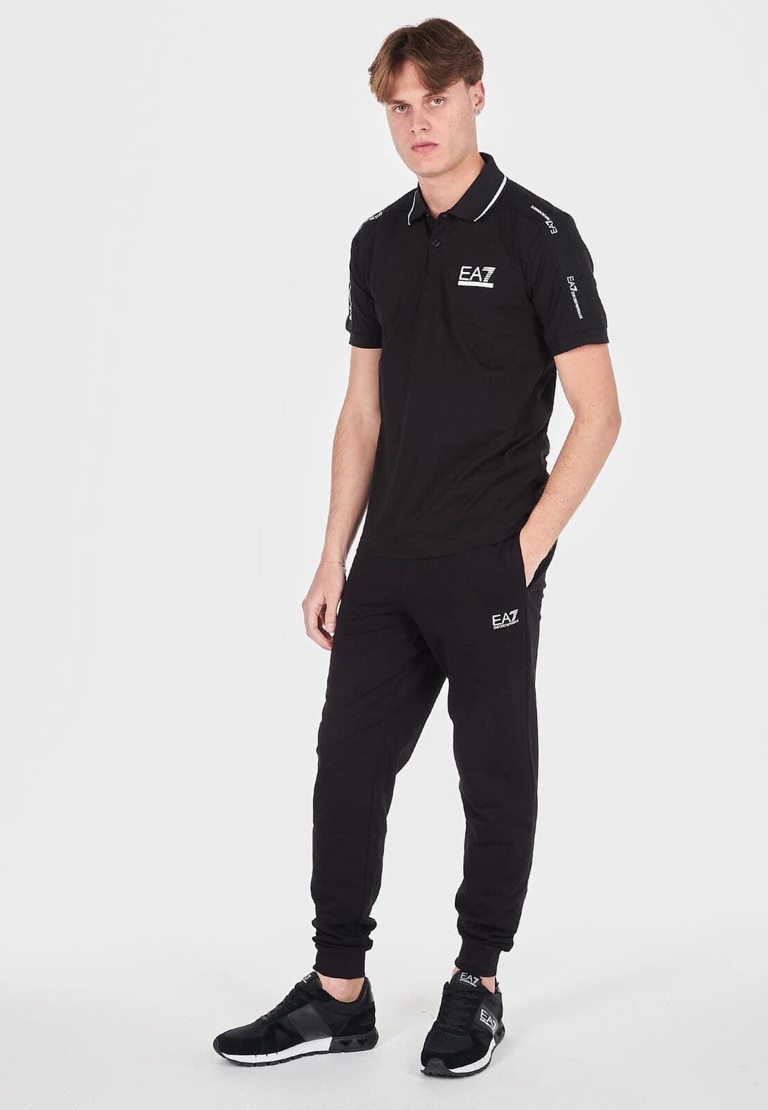 Polo Emporio Armani EA7 3DPF20 PJ03Z 1200 negro - Imagen 2