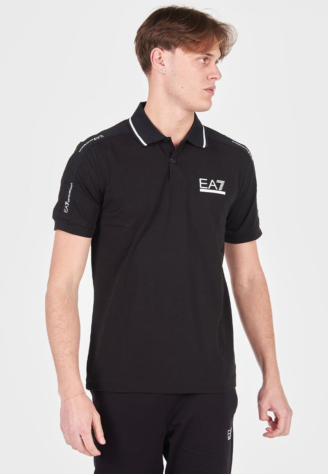 Polo Emporio Armani EA7 3DPF20 PJ03Z 1200 negro - Imagen 3