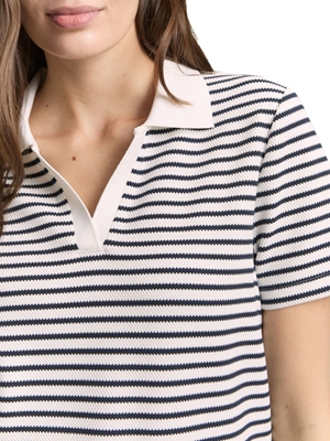 Polo TOM TAILOR 1050437 39768 Blue offwhite stripe structure - Imagen 2