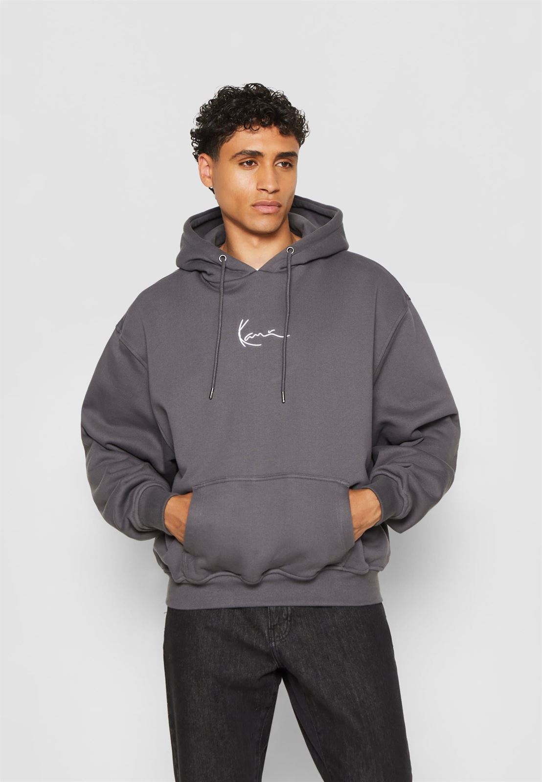 Sudadera con capucha KARL KANI 6021248 KK Small Signature Hoodie GREY - Imagen 2