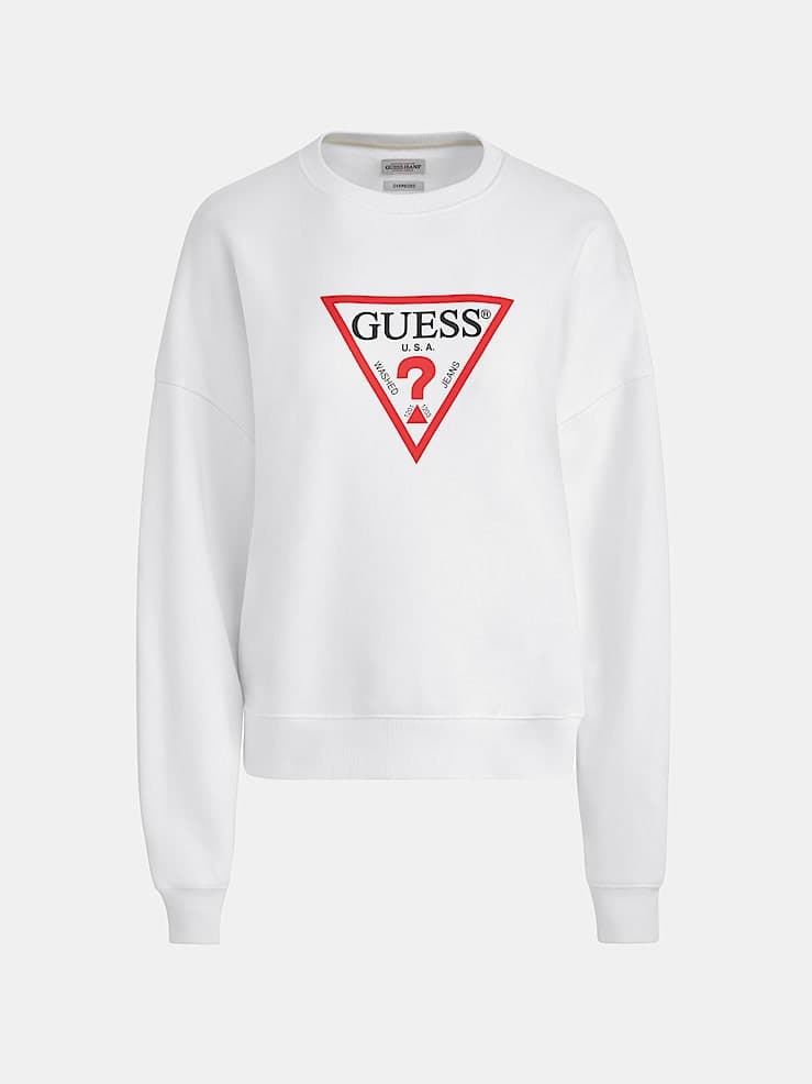 Sudadera mujer Guess W4YQ00KC811 G011 blanco - Imagen 6