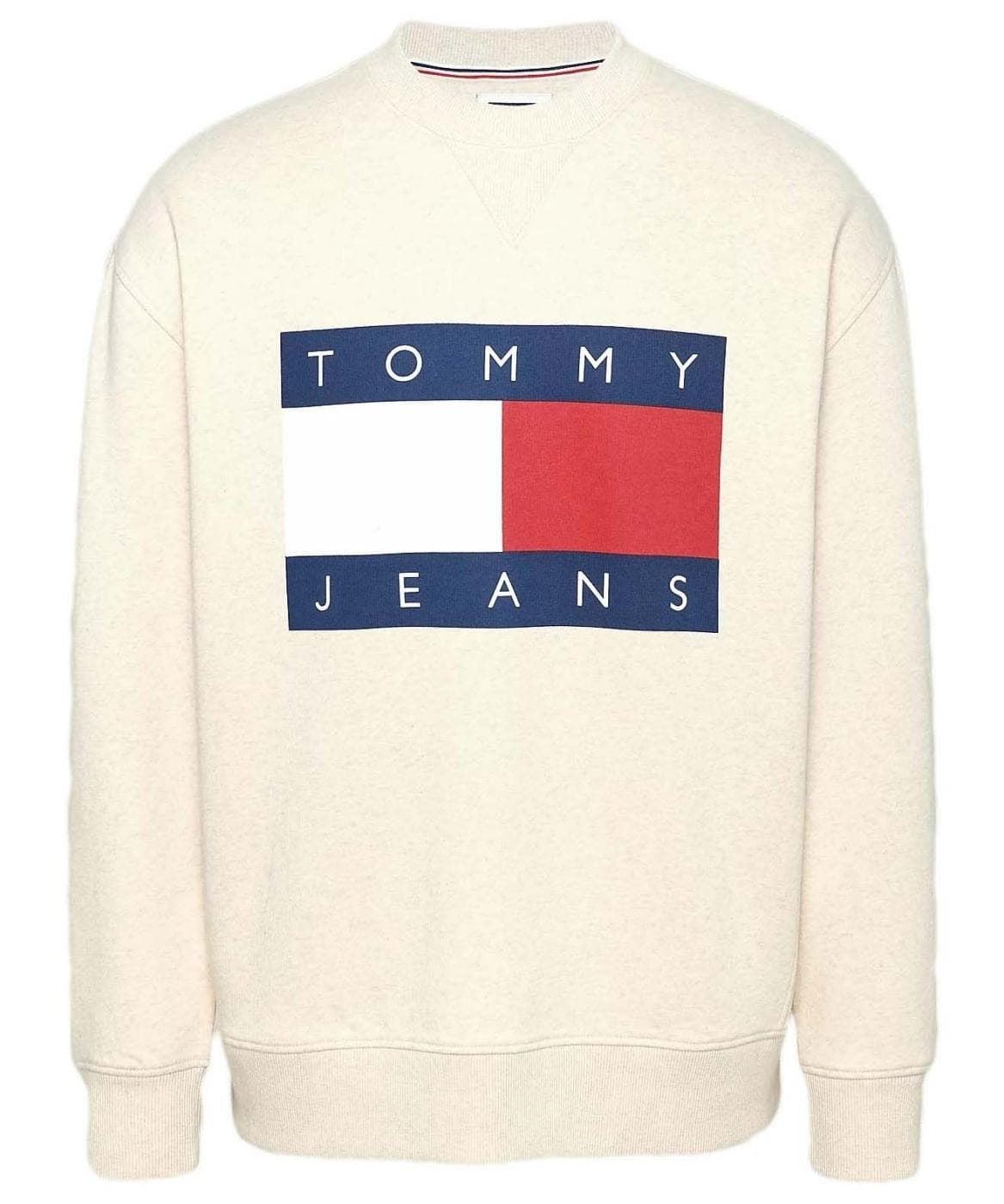 Sudadera Tommy Jeans DM0DM19756 YBH ancient white melange - Imagen 1