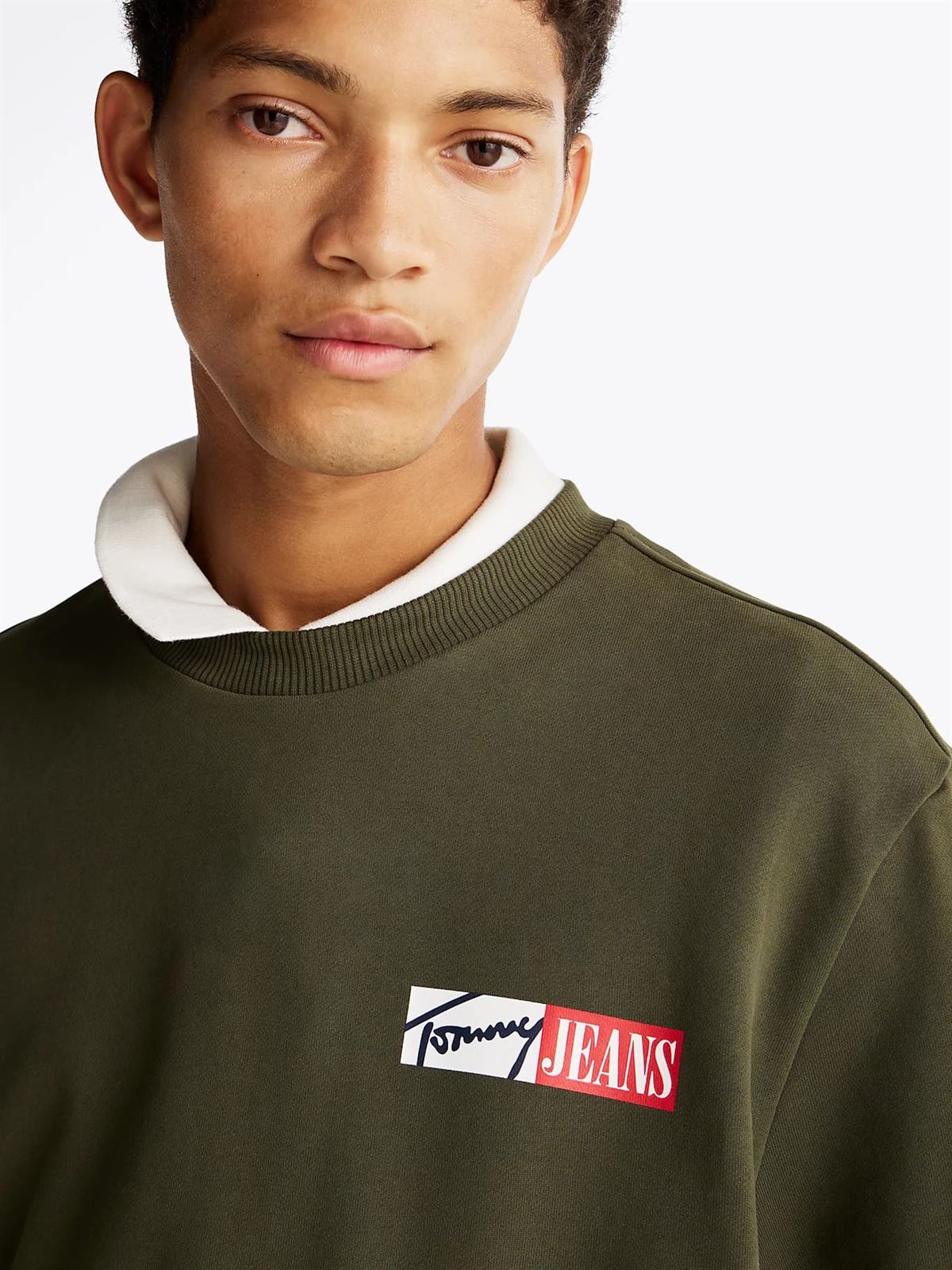 Sudadera Verde Tommy Jeans Regular Entry Graphi - Imagen 2