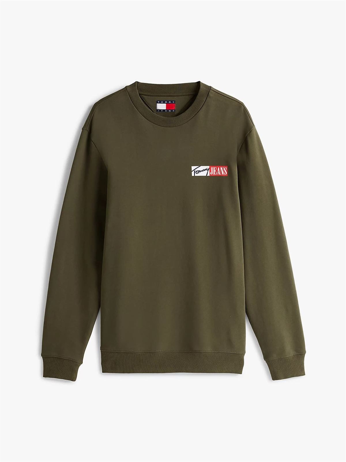 Sudadera Verde Tommy Jeans Regular Entry Graphi - Imagen 4