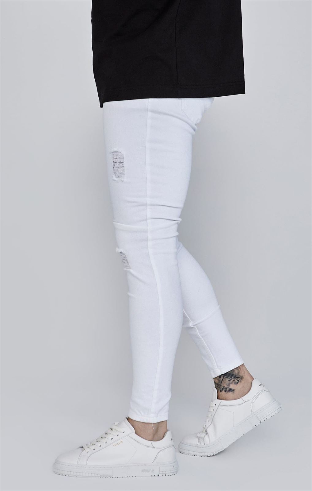 Vaquero SikSilk SS-25855 Distressed Skinny Jeans white - Imagen 3