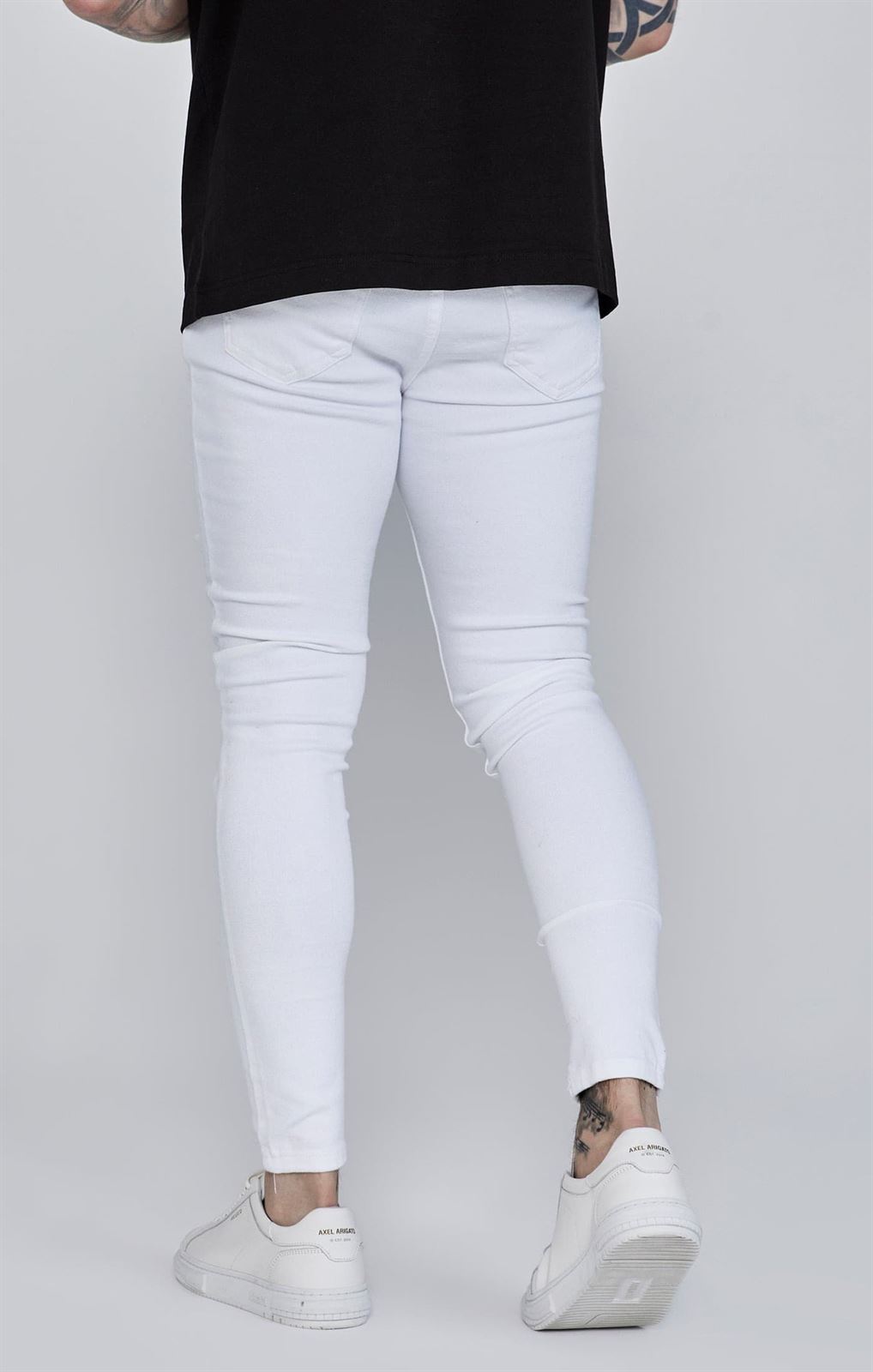 Vaquero SikSilk SS-25855 Distressed Skinny Jeans white - Imagen 4